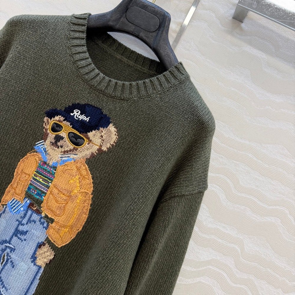 Ralph Lauren Preppy Bear Wool Blend Sweater - Picture 4 of 8